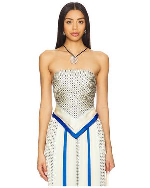 Shona Joy Tyler Silk Scarf Top - Blue