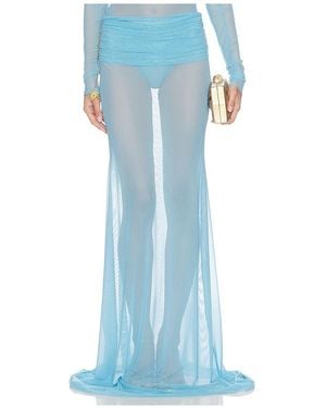 SIDERA Nerea Draped Maxi Skirt - Blue