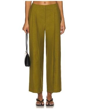 Theory Deep Pleat Pant - Green