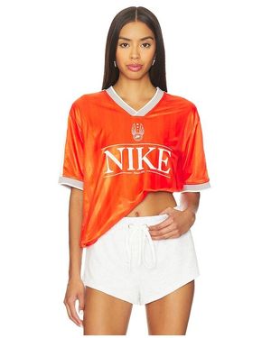 Nike V Neck Jersey Top - Orange