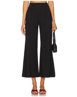 Ripley Rader Ponte Knit Wide Cropped Leg Pant - Black