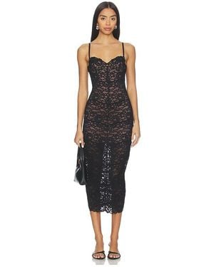 Fleur du Mal Charlotte Lace Dress - Black