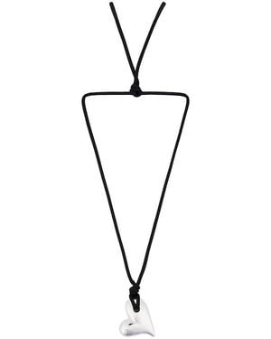 Jenny Bird Art Heart On A String Necklace - Black