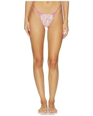 Fleur du Mal Sequin Hibiscus G-String - White