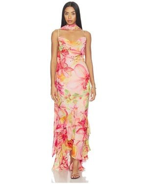 Rococo Sand Robe Longue En Dentelle Lace Maxi Dress En. Taille Also En M, S, Xl, Xs, Xxl, Xxs - Orange