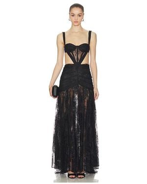 PATBO Laila Lace Cut Out Gown - Black