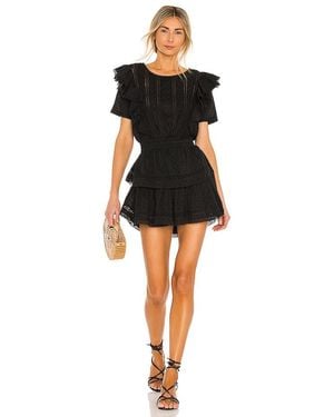 LoveShackFancy Natasha Cotton Minidress - Black