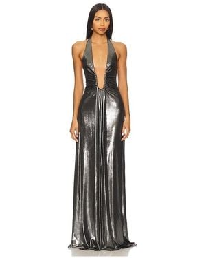 Misha The Jennifer Foil Jersey Dress - White