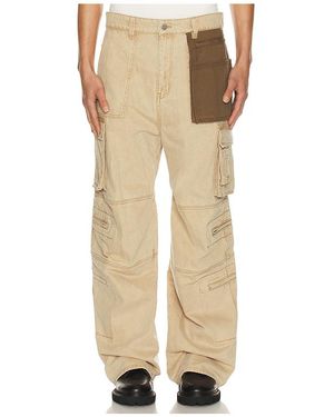 we11done Washed Cargo Trousers - Natural