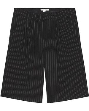 Jaded London Pinstripe Goliath Baggy Shorts - Black