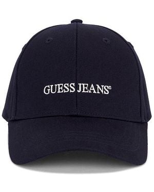 Guess Embroidered Baseball Cap - Blue