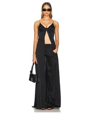 David Koma Satin Cami Dress - Black