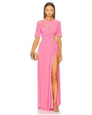 Sid Neigum Gathered Slit Maxi Dress - Pink