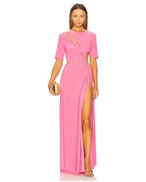 Sid Neigum Gathered Slit Maxi Dress - Pink