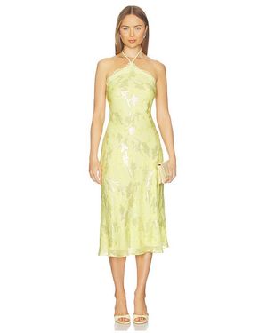 Cami NYC Ruzita Metallic Chiffon Midi Dress - Yellow
