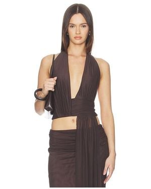 Bec & Bridge Eva Drape Top - Brown