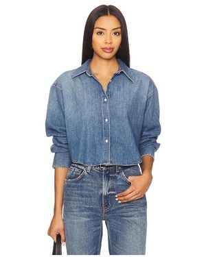 Citizens of Humanity Ana Cropped Shirt - Blue