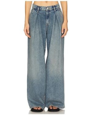 Triarchy Linda Mid Rise Pleated Wide Leg - Blue