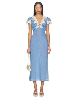 RIXO London Amari Dress - Blue
