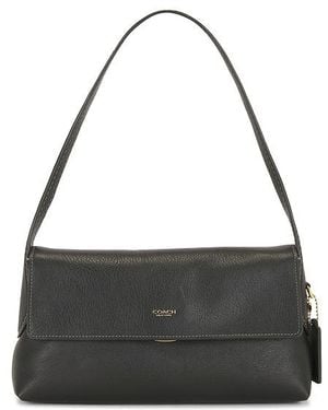 COACH Natural Grain Leather Chelsea Shoulder Bag 26 - Black
