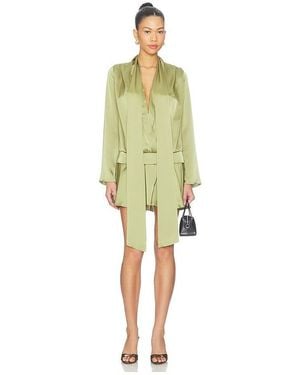 Amanda Uprichard Vestido Jordyn En Color Verde Talla (También En M, S, Xl, Xs) - Amarillo