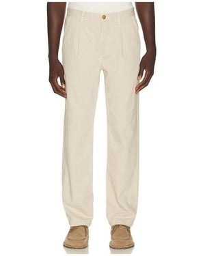 Marine Layer Relaxed Pleated Pant - Natural