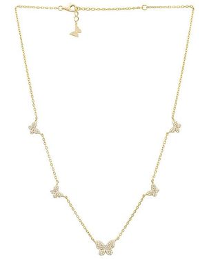 By Adina Eden Pave 5 Butterfly ネックレス - メタリック