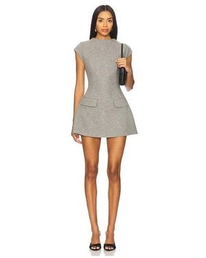 Line & Dot Minikleid Damson - Natur
