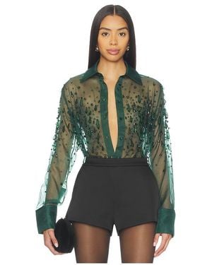 retroféte Hemd Aubriella - Grün