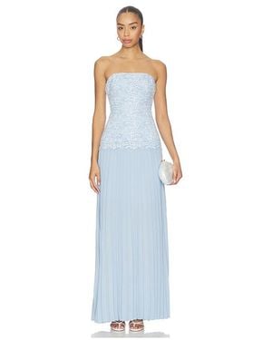 Generation Love Cody Two Tone Lace Pleat Dress - Blue