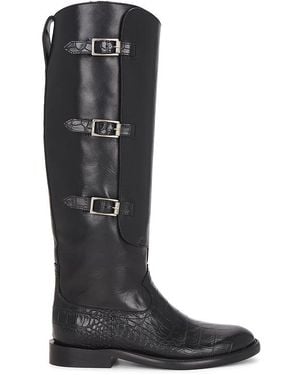 Paris Texas Montana Buckle Boot - Black