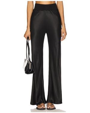 Enza Costa Satin Bias Pants - Black