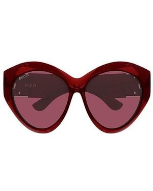 Gucci Cat Eye Sunglasses - Red