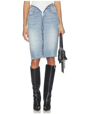 Alexander Wang Rock Dipped V Zip Waistband - Blau