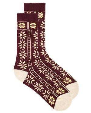 Free People Nearly Nordic Sock - Red
