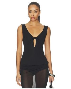 geel Roman Top - Black