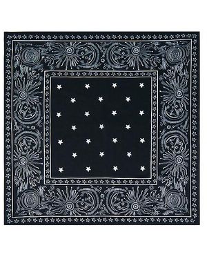 Casa Clara Seidenes Kopftuch Paisley - Schwarz