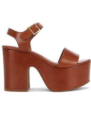 SCHUTZ SHOES Tuke Platform Sandal - Brown