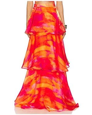Yaura Faari Aquarelle Skirt - Red