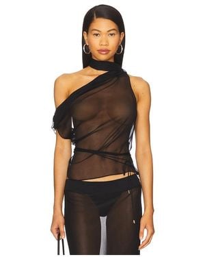 LAQUAN SMITH Wickel-Top - Schwarz
