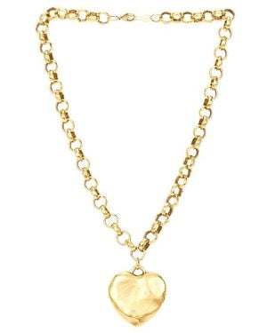 BRACHA Puffy Heart Necklace - Metallic