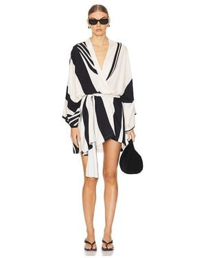 SNDY'S Vestido Envolvente Alba En Color Blanco Talla En - Negro