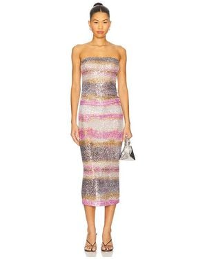 Le Superbe Shibori Stripe Tube Dress - Multicolour