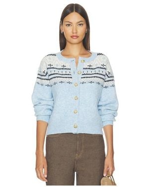 Generation Love Hilda Fairisle Cardigan - Blue