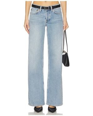 RE/DONE Mid Rise Wide Leg Jeans - Blue