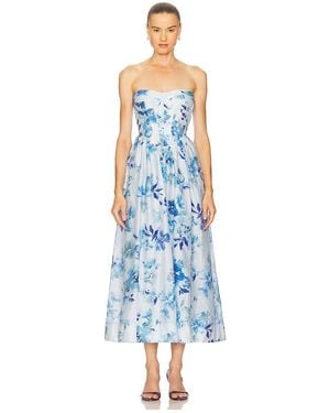 Bardot Lola Corset Midi Dress - Blue