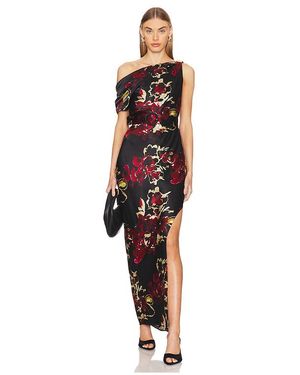 Nicholas Vestido Midi Halle En Color Burgundy, Talla (También En 2) - Multicolor