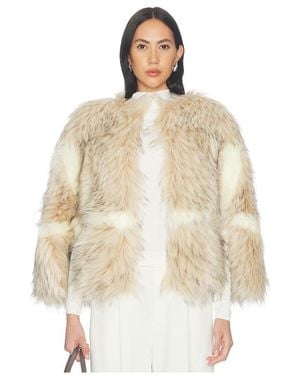 AKNVAS Page Faux Fur Cape - Natural
