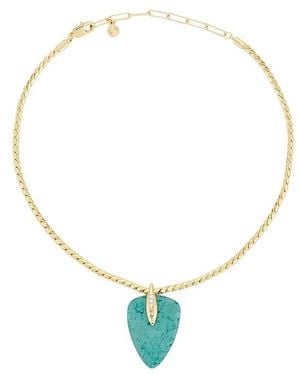 Ettika Twisted Statement Pendant Necklace - Blue