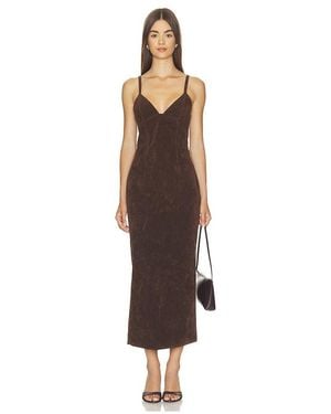 Bardot Vestido Midi De Ante Vegano Estine En Color Chocolate Talla (También En 12, 2) - Multicolor